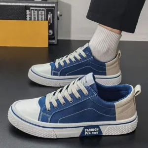 Men's Classic Canvas Shoes Spring Collection Breathable Anti-Slip Durable Casual Versatile New Season Footwear